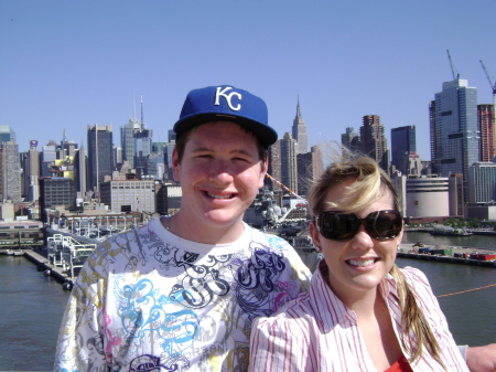 On our ship in New York harbor.    May 2008