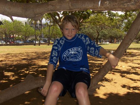 Resting after surfing...