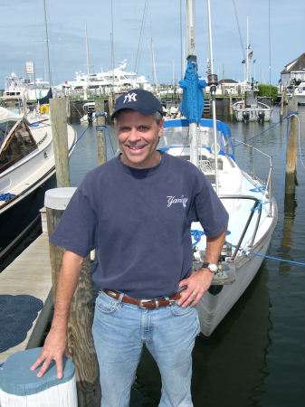 Me in front of Paul mcCartney's Boat