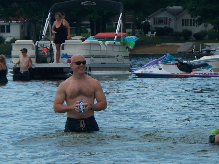 My husband Brian at the lake