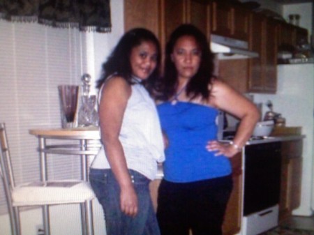 Me and my cousin Jackie ready to party