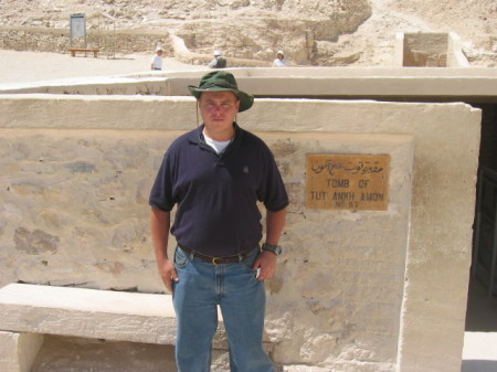 Me at the entrance to the tomb of King Tut
