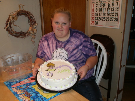 Ashley with recital cake