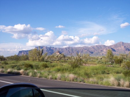 the Superstition Mountains