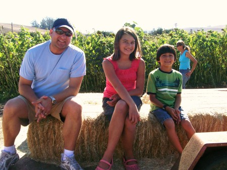 Me and the kids at the Pumpkin Patch