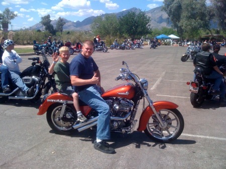 Dad & James on the Hog