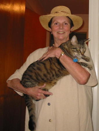 Anita with friend's CAT