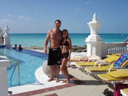 Todd and I on vacation in Cancun