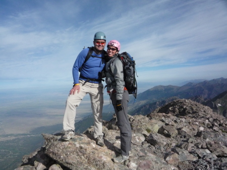 Me and hubby on Challenger Point!