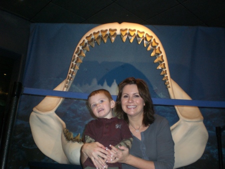 William and Mommy in the Shark's Mouth!