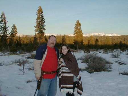 Guy an daughter Leeann in the snow