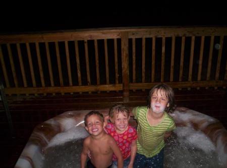 My Babies In The Hot Tub