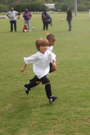 Cade's first soccer game