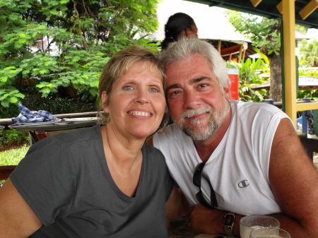 Tom and I in St Lucia for sons wedding.