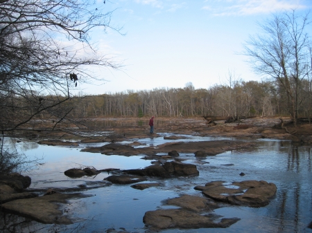 Chad Walking Towards Middle Of Catawba River