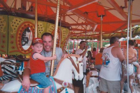 vincent & j on merry go round