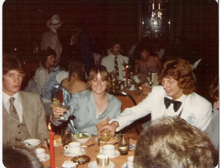 at banquet table 1980 Carson Grad at Hyatt