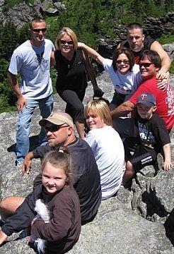 The whole gang 2008 on Grandfather Mountain