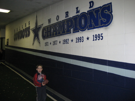 Gunther, playing in the stadium tunnel