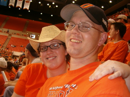 Beau and I in Gallager-Iba.  GO POKES!