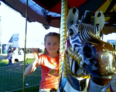 Ridin the carousel at Ostrich Festival 2008