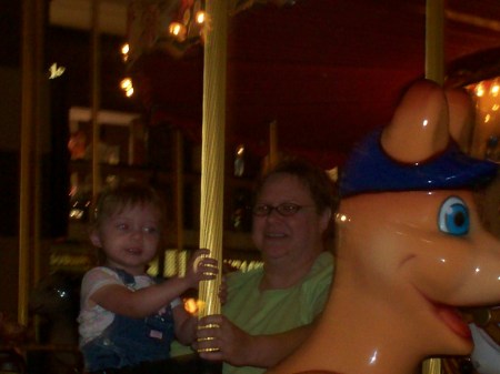 Noelle and Mommy on the carousel!
