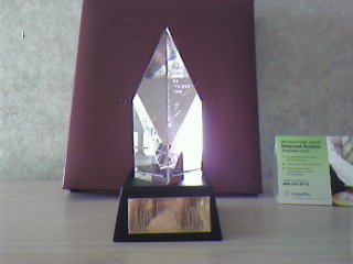 ENGRAVED CRYSTAL AWARD