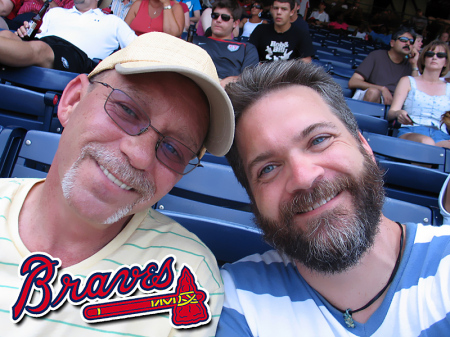 Jack and I at the Braves game in Atlanta