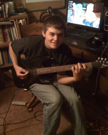 Jonny playing guitar