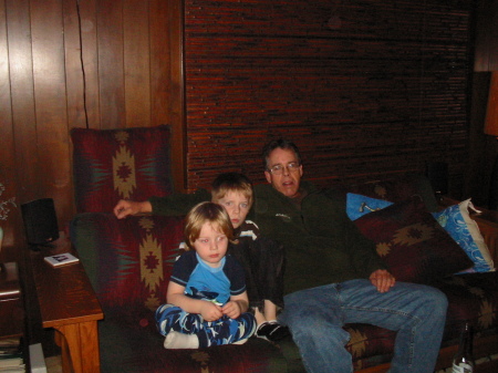 The boys at grandpa's house.