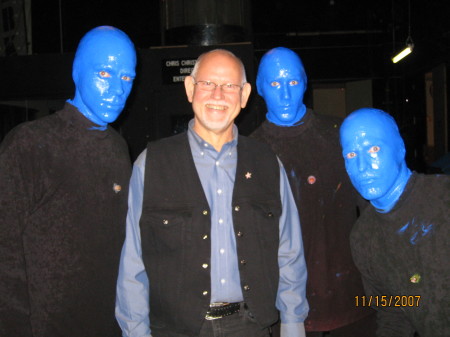 Barry with the Blue Man Group