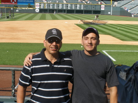 My Dad and me at the Rockies game 07/03/08