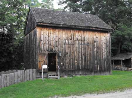 old storage barn and the start of the tour