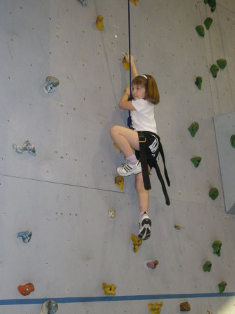 Samantha rock climbing -- 7 yrs.