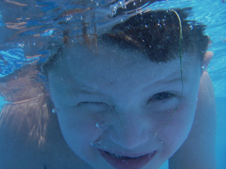 My son Brandon swimming