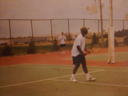 me playing tennis
