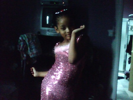 Ebony playing dress up!