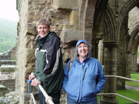 Vincent & Melissa at Tintern Abbey in the rain