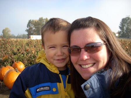 My little pumpkin and I at the pumpkin patch.