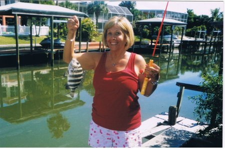 My fishing buddy, my sister Helen