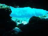 inside an underwater cave system in florida