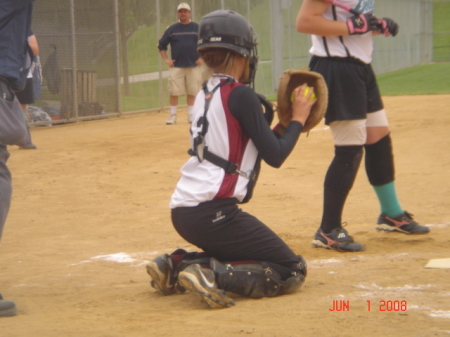 Daughter Alysa Playing softball of course