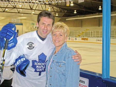 Sandy with Toronto Maple Leaf