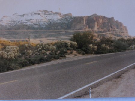 Snow on Superstition Mountain