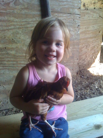 Kayla and her Chicken