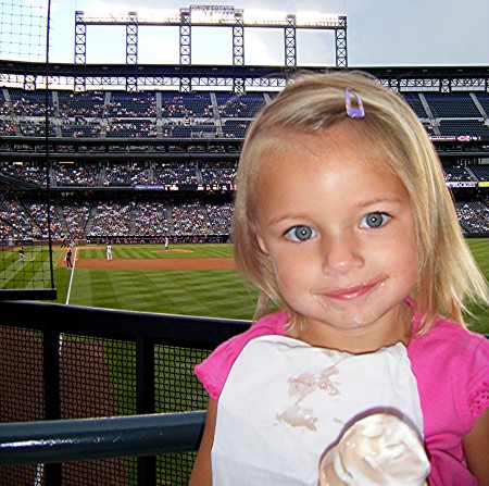 Ice cream, baseball, and Carly