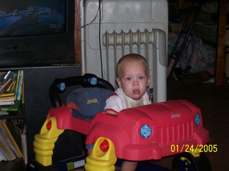 Hunter in jeep walker