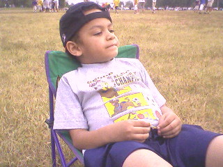 Bailey watching brother at football practice