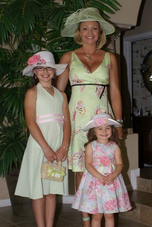 My girls and I going to a Mother's Day Tea