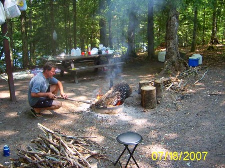 Me camping at Courtney Lake